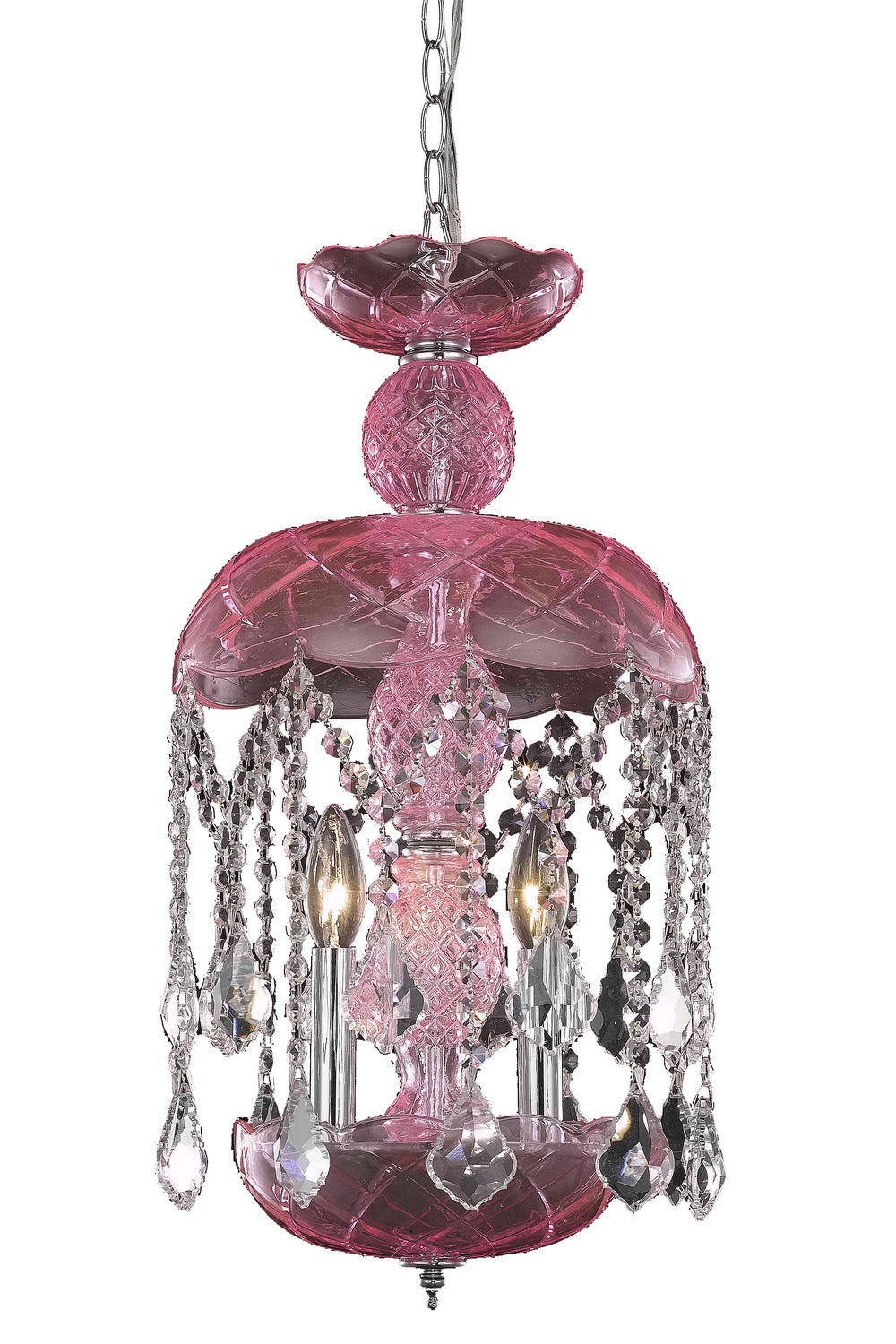 Elegant Rococo V7803D11PK/RC Pendant Light - Pink