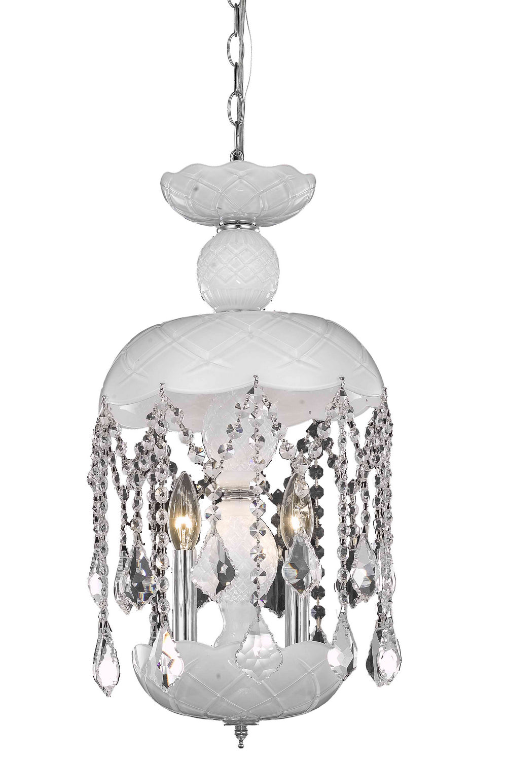 Elegant Rococo V7803D11WH/RC Pendant Light - White