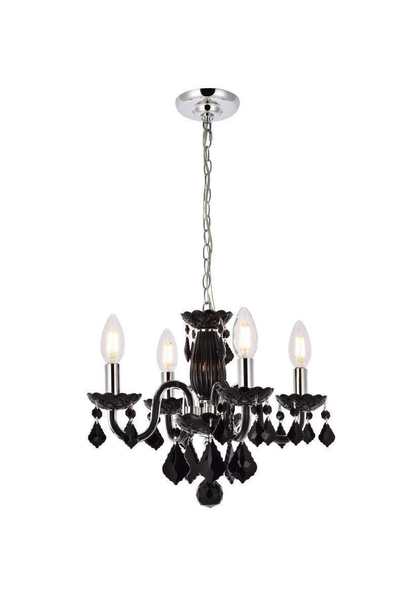 Elegant Rococo V7804D15B-JT/RC Chandelier Light - Black