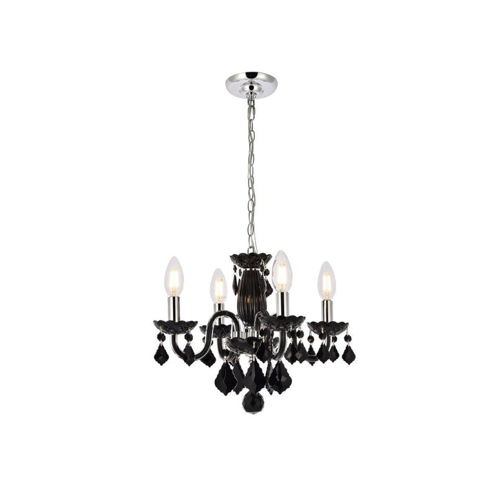 Elegant Rococo V7804D15B-JT/RC Chandelier Light - Black