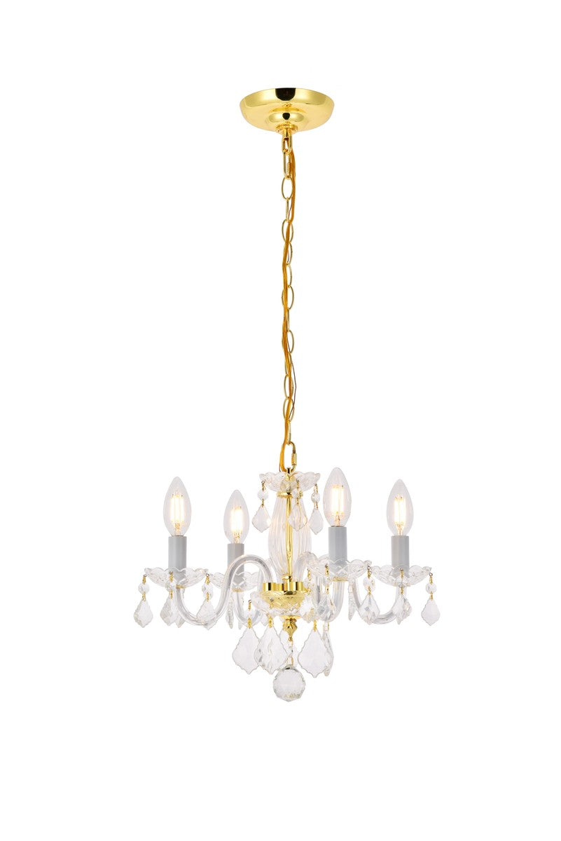 Elegant Rococo V7804D15G/RC Chandelier Light - Gold