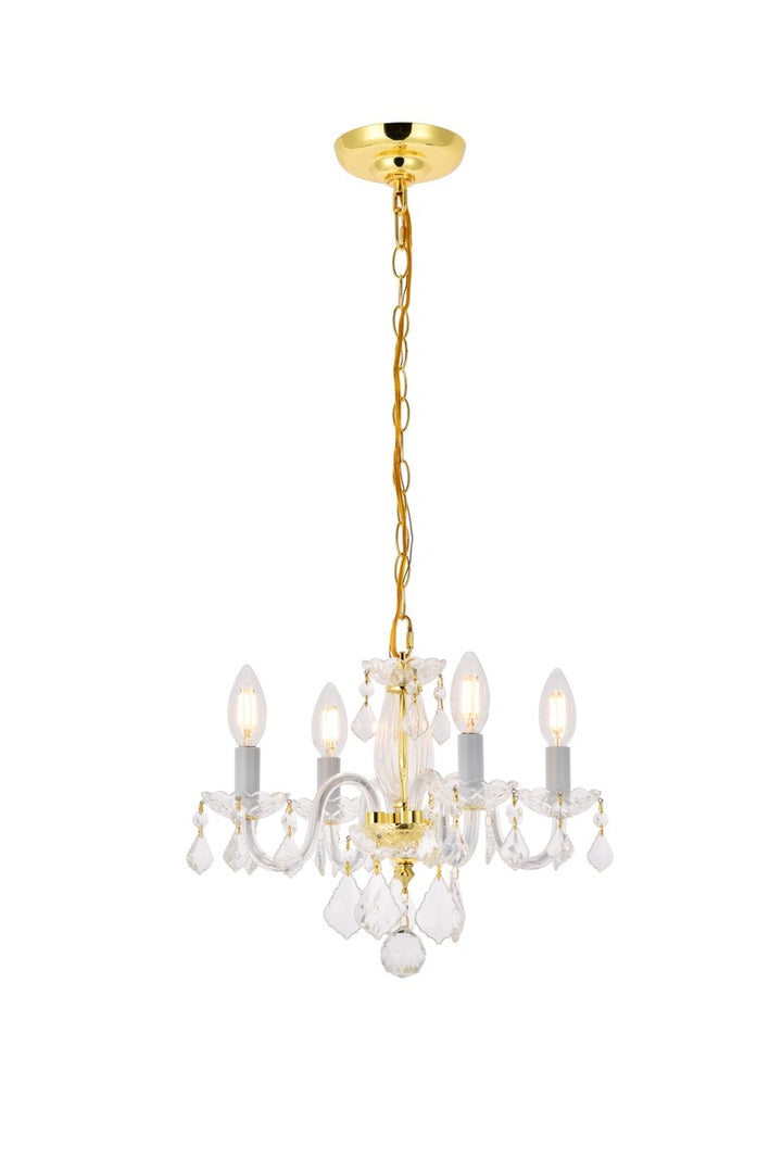 Elegant Rococo V7804D15G/RC Chandelier Light - Gold