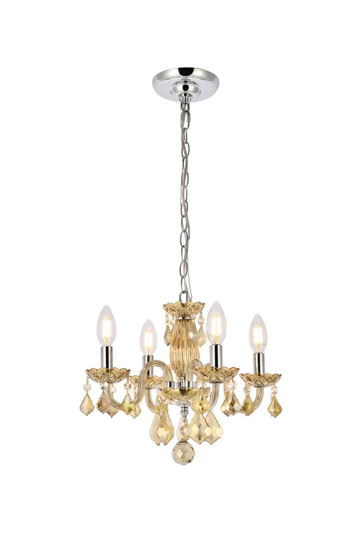 Elegant Rococo V7804D15GT-GT/RC Chandelier Light - Golden Teak