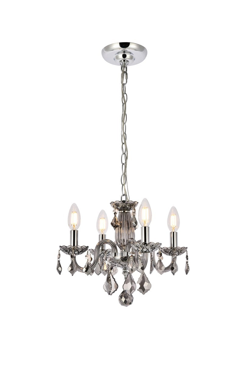 Elegant Rococo V7804D15SS-SS/RC Chandelier Light - Silver Shade