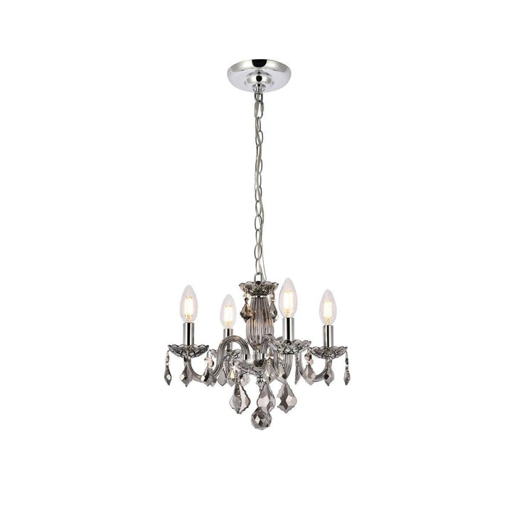 Elegant Rococo V7804D15SS-SS/RC Chandelier Light - Silver Shade