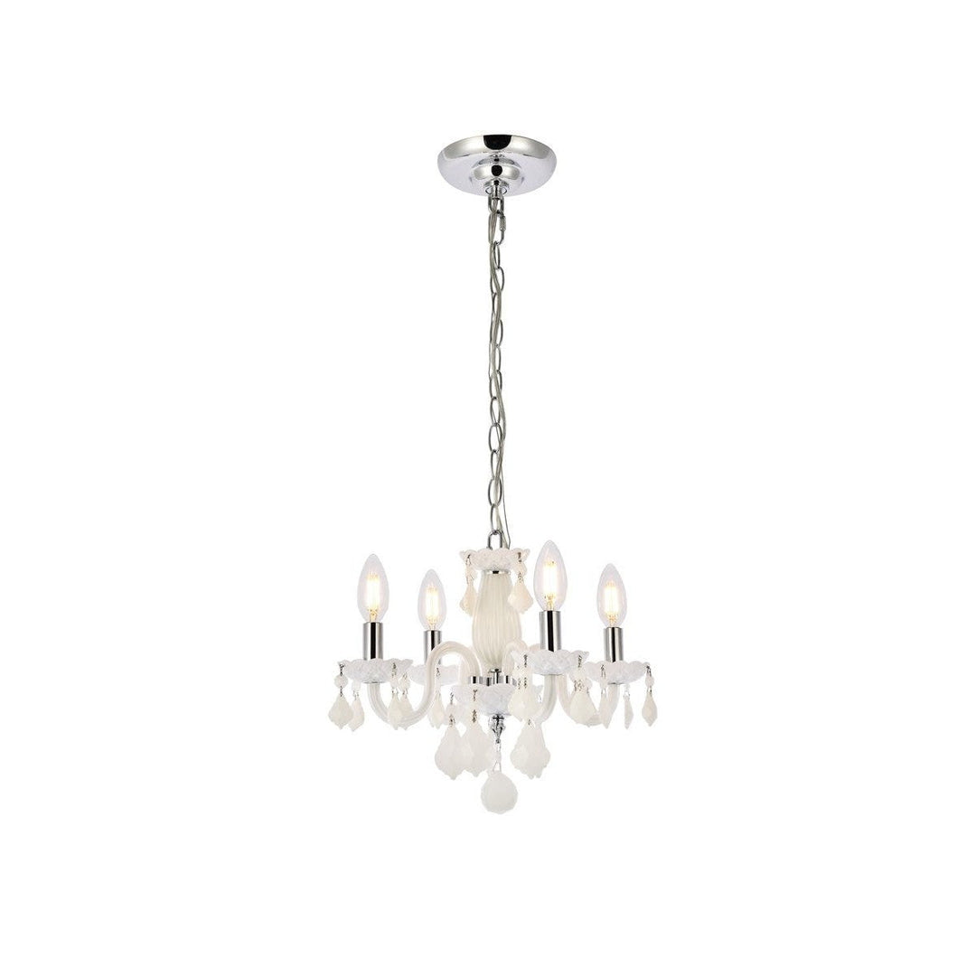 Elegant Rococo V7804D15WH-WH/RC Chandelier Light - White