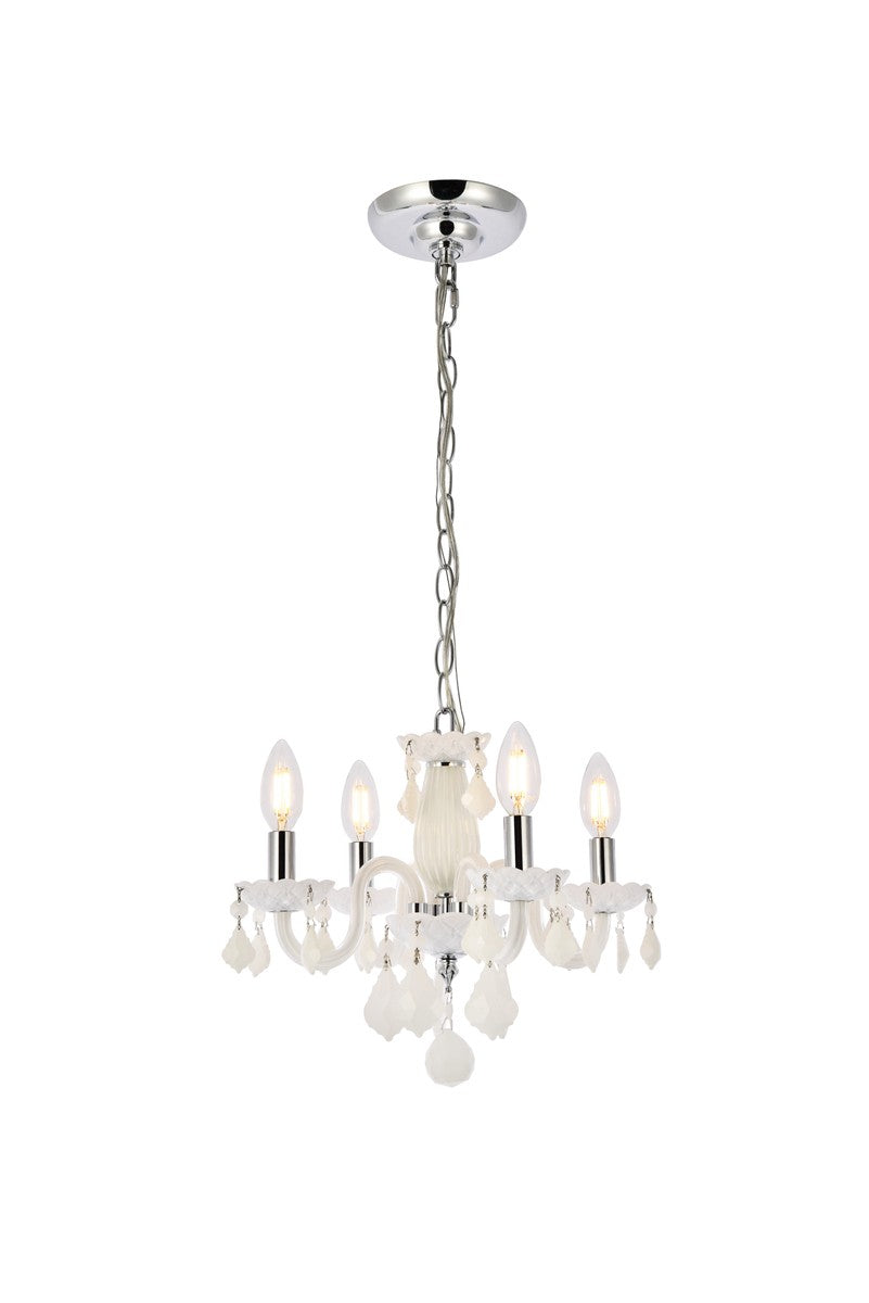 Elegant Rococo V7804D15WH-WH/RC Chandelier Light - White