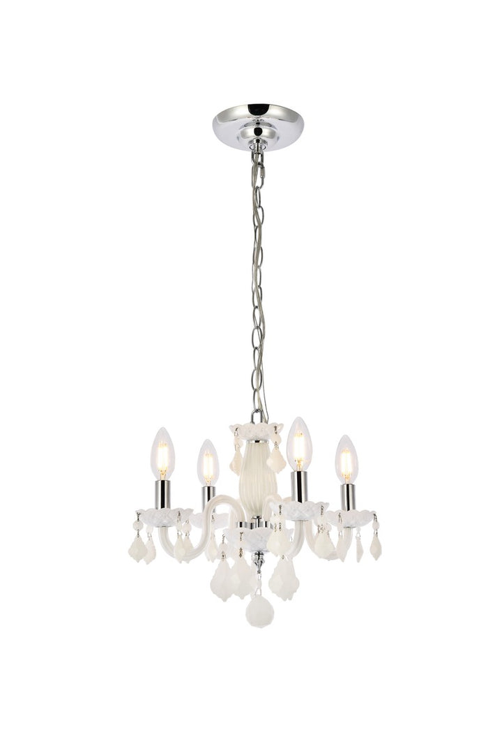 Elegant Rococo V7804D15WH-WH/RC Chandelier Light - White