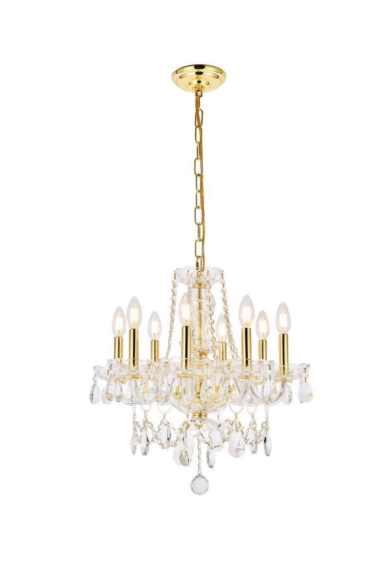 Elegant Princeton V7838D20G/RC Chandelier Light - Gold