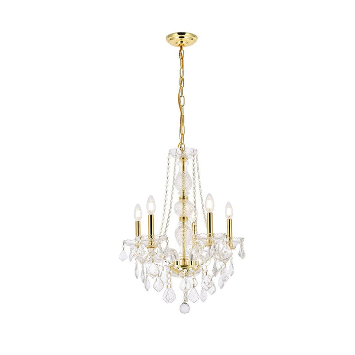 Elegant Verona V7855D21G/RC Chandelier Light - Gold