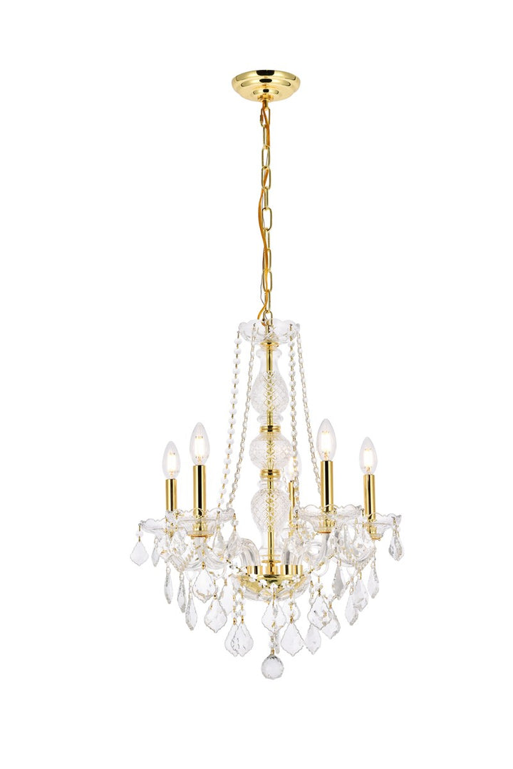 Elegant Verona V7855D21G/RC Chandelier Light - Gold