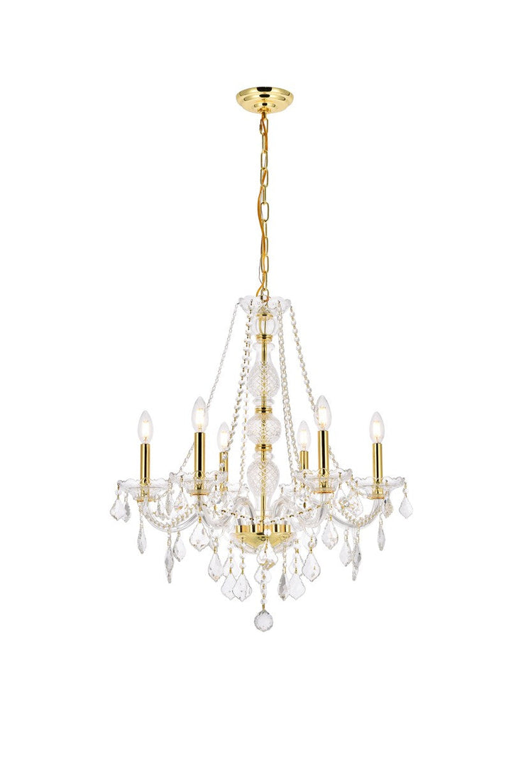 Elegant Verona V7856D24G/RC Chandelier Light - Gold