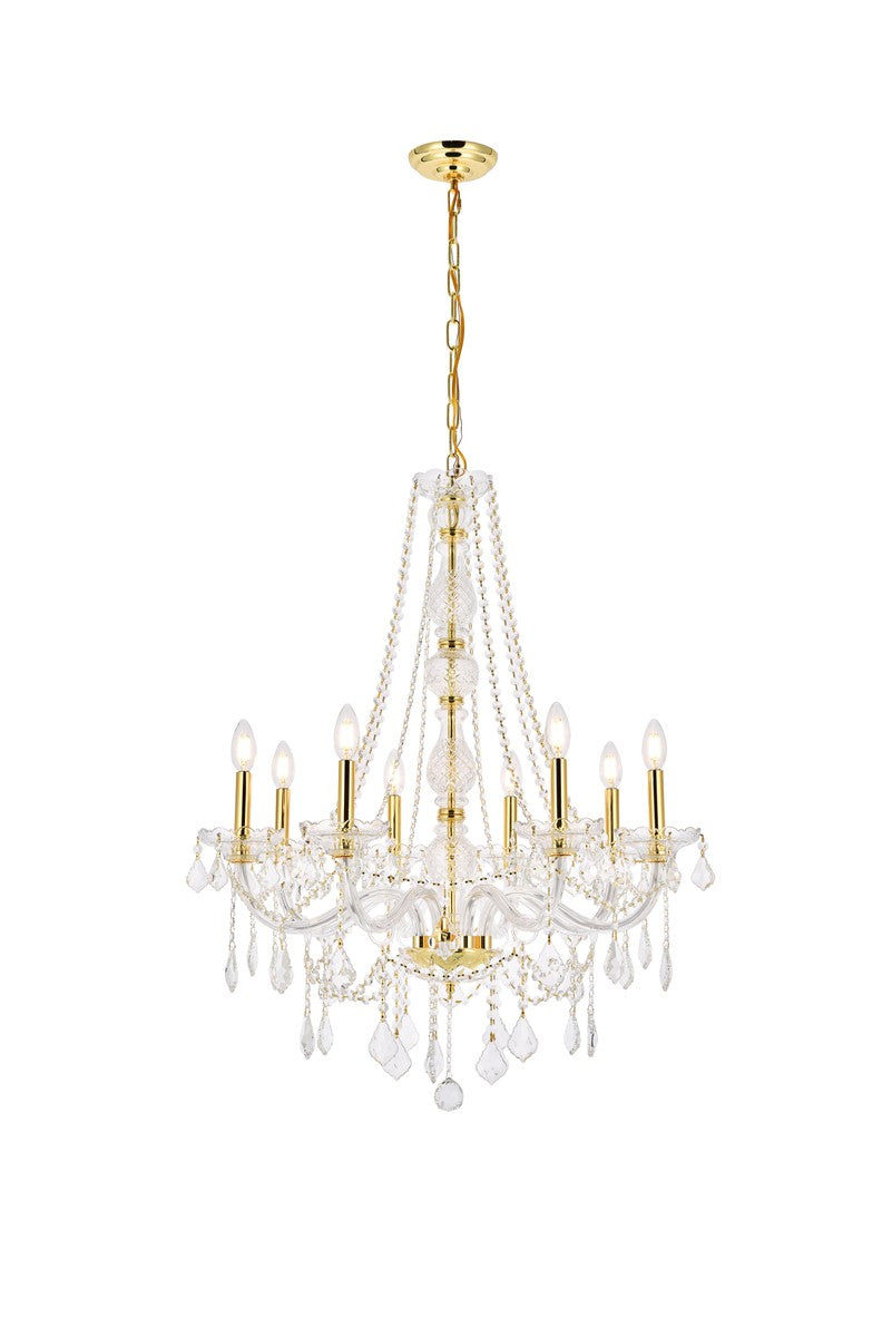 Elegant Verona V7858D28G/RC Chandelier Light - Gold