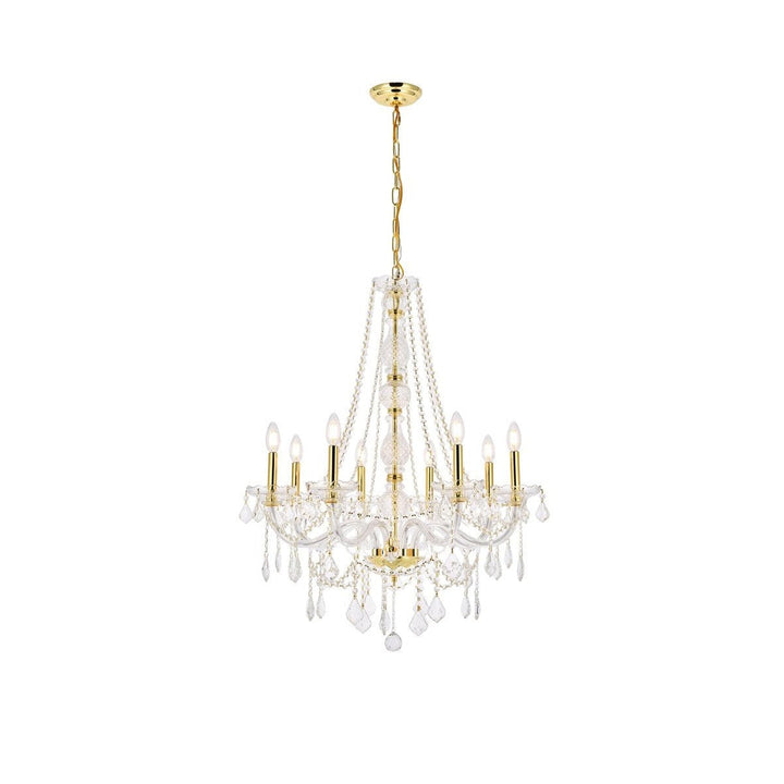 Elegant Verona V7858D28G/RC Chandelier Light - Gold