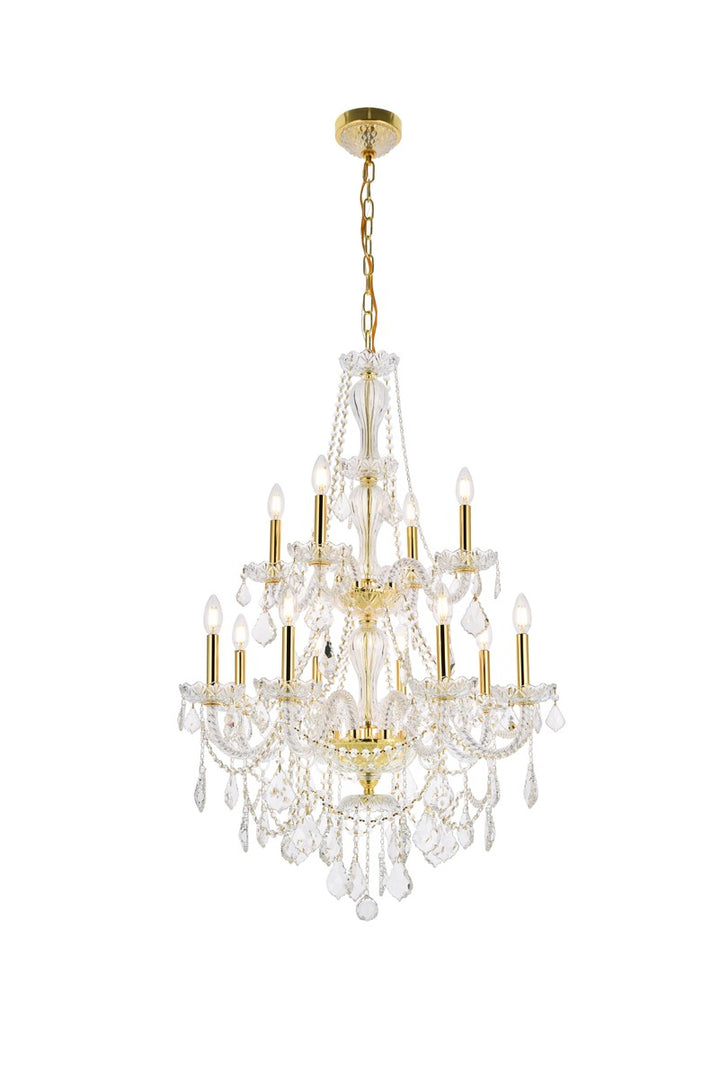 Elegant Giselle V7890D28G/RC Chandelier Light - Gold