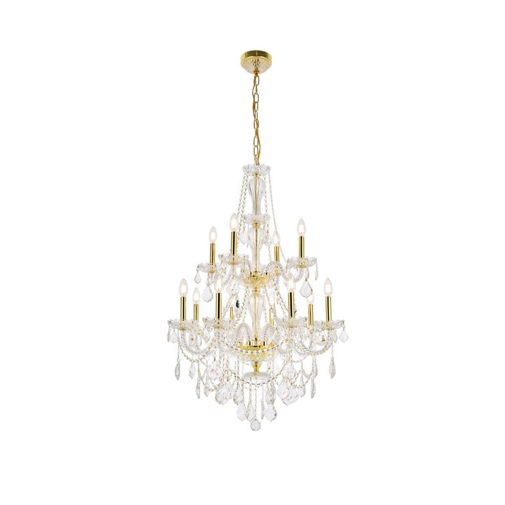 Elegant Giselle V7890D28G/RC Chandelier Light - Gold