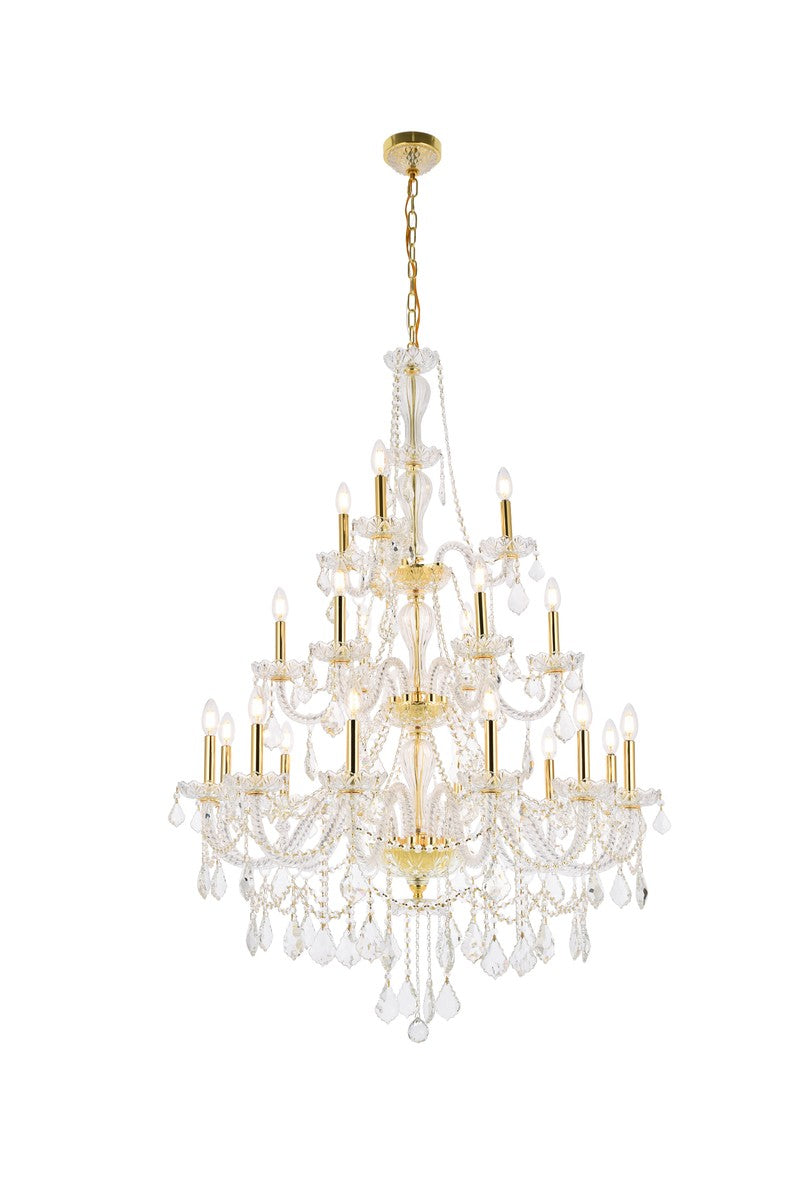 Elegant Giselle V7890G38G/RC Chandelier Light - Gold