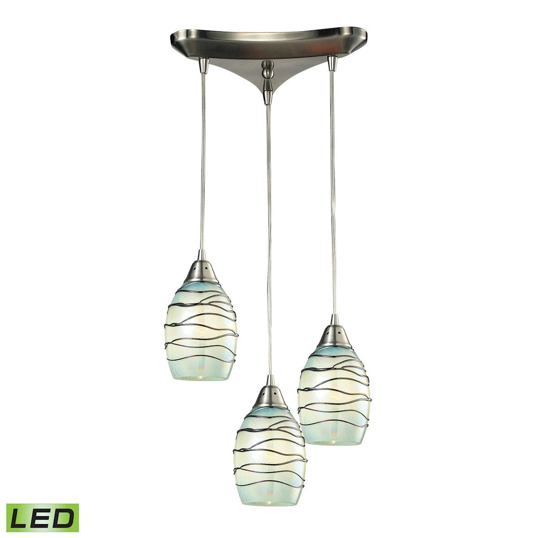 Elk Vines 31348/3MN-LED Pendant Light - Satin Nickel