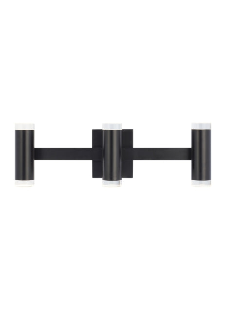 Visual Comfort Modern Dobson II 700BCDBS3HB-LED930-277 Bath Vanity Light 4 in. wide - Matte Black
