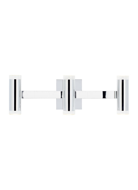 Visual Comfort Modern Dobson II 700BCDBS3HC-LED930-277 Bath Vanity Light 4 in. wide - Chrome