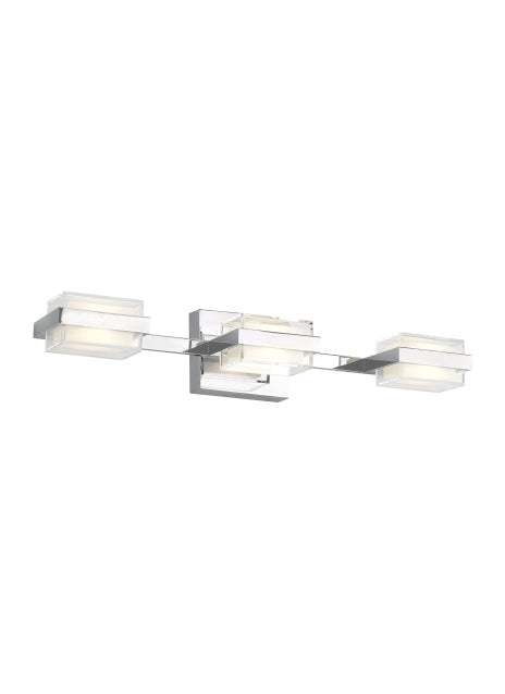 Visual Comfort Modern Kamden 700BCKMD3HC-LED930-277 Bath Vanity Light 5 in. wide - Chrome