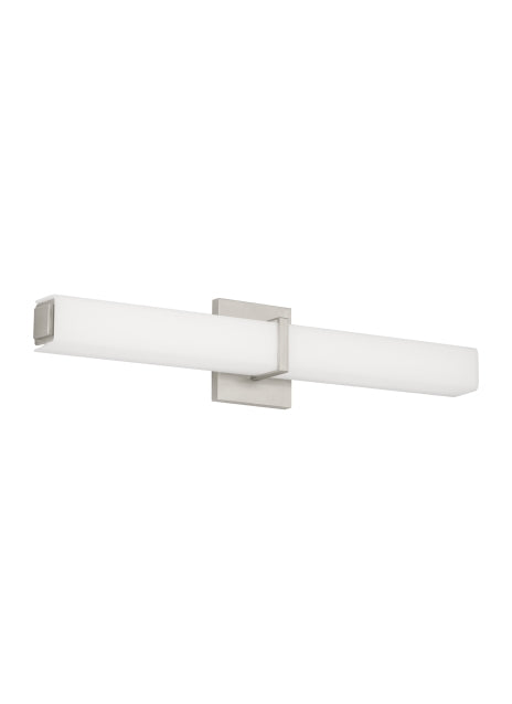 Visual Comfort Modern Milan 700BCMLN24WS-LED930-277 Bath Vanity Light 4 in. wide - Satin Nickel