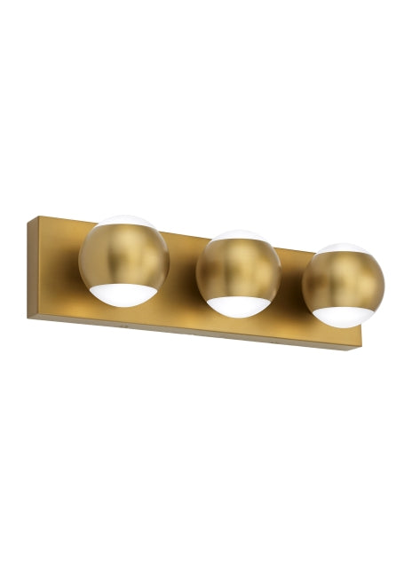 Visual Comfort Modern Oko 700BCOKO3R-LED930 Bath Vanity Light 6 in. wide - Aged Brass