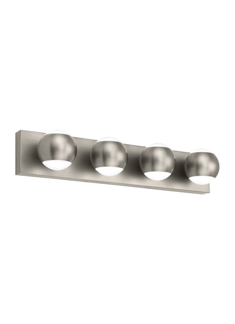 Visual Comfort Modern Oko 700BCOKO4S-LED930 Bath Vanity Light 6 in. wide - Satin Nickel