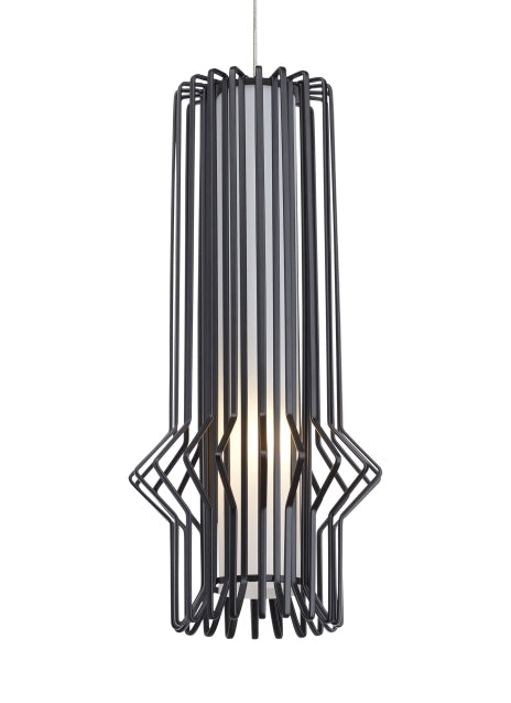Visual Comfort Modern 700FJSYRBS Syrma One Light Pendant Track Light Pewter, Nickel, Silver