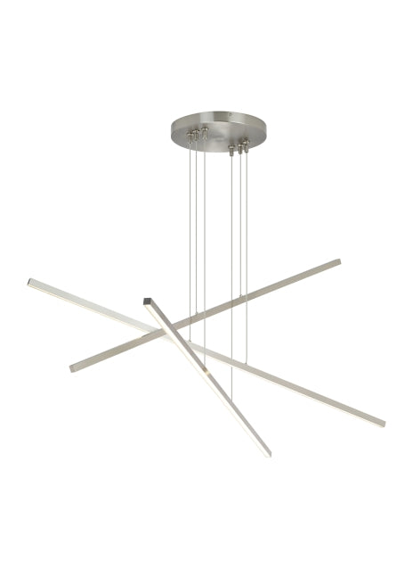 Visual Comfort Modern Essence 700LSESN3S-LED930 Chandelier Light - Satin Nickel