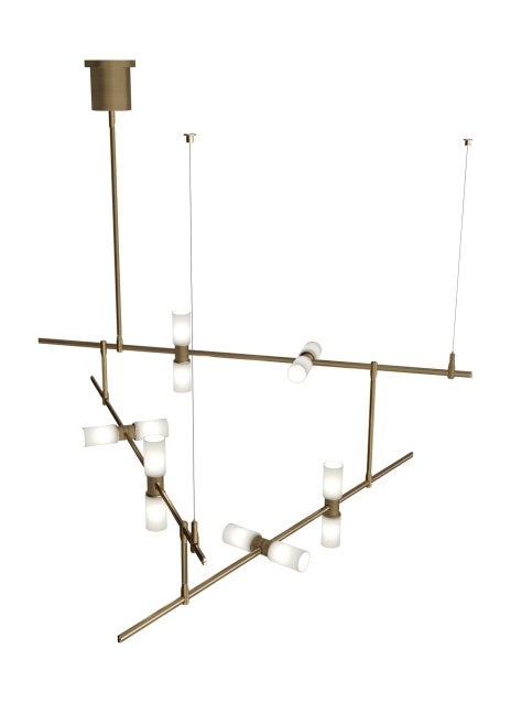 Visual Comfort Modern ModernRail 700MDCHCRS Chandelier Light - Aged Brass