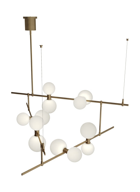 Visual Comfort Modern ModernRail 700MDCHGRS Chandelier Light - Aged Brass