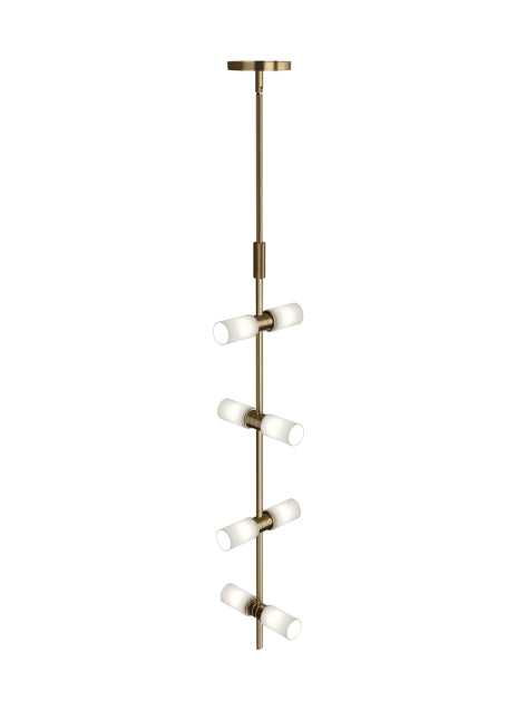 Visual Comfort Modern ModernRail 700MDP3CRR Pendant Light - Aged Brass