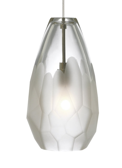 Visual Comfort Modern 700MOBRLFS Briolette One Light Pendant Track Light Pewter, Nickel, Silver