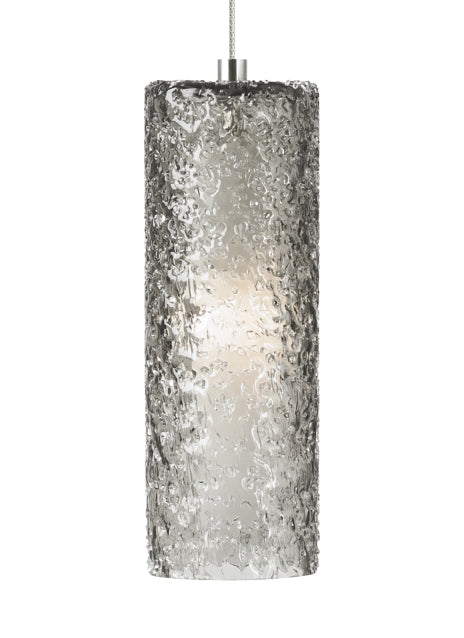 Visual Comfort Modern 700MORCKKS Rock Candy Cylinder One Light Pendant Track Light Pewter, Nickel, Silver