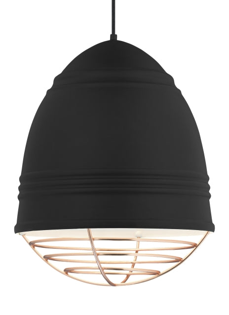 Visual Comfort Modern 700TDLOFGPBWP Loft Three Light Pendant Track Light Black