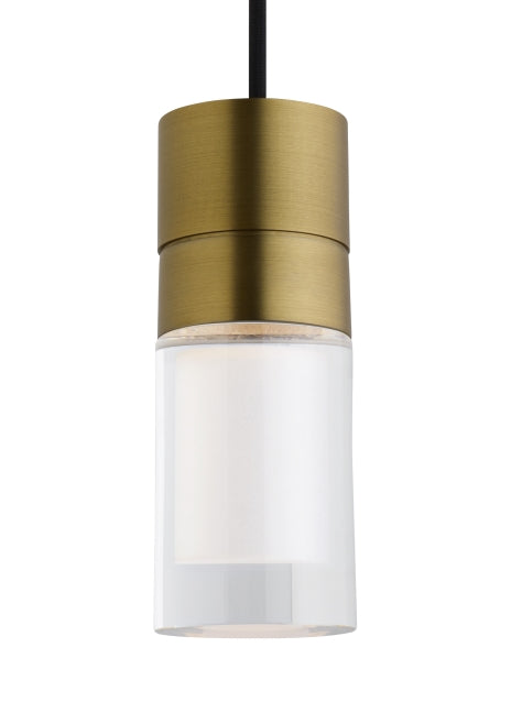 Visual Comfort Modern 700TDSPRP1CBR-LED930 Sopra Led Pendant Track Light Brass - Antique