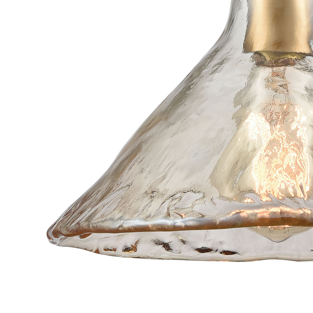 Elk Hand Formed Glass 10486/1 Pendant Light - Satin Brass