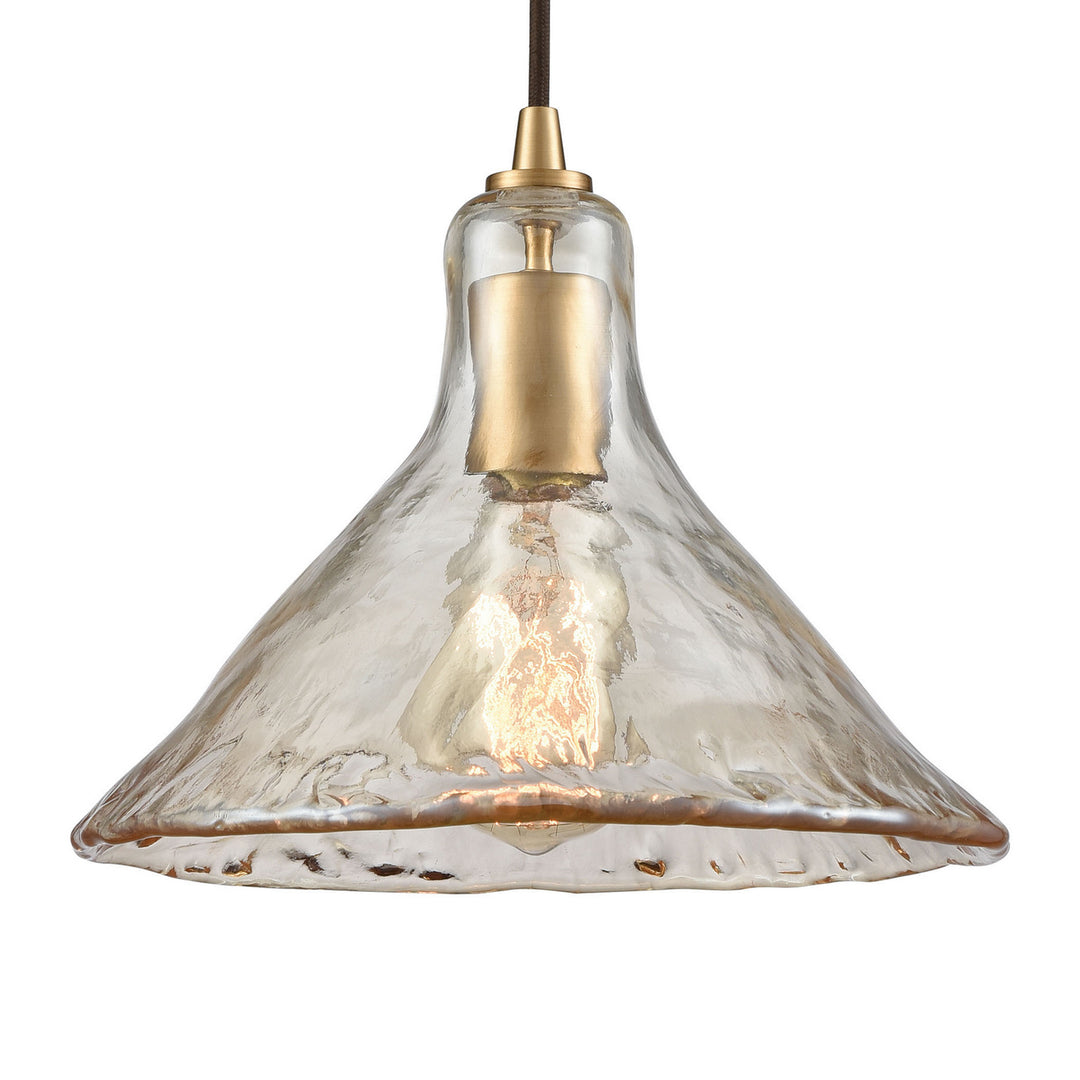Elk Hand Formed Glass 10486/1 Pendant Light - Satin Brass