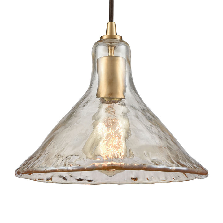 Elk Hand Formed Glass 10486/1 Pendant Light - Satin Brass