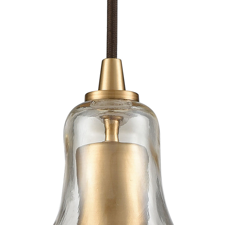 Elk Hand Formed Glass 10486/1 Pendant Light - Satin Brass