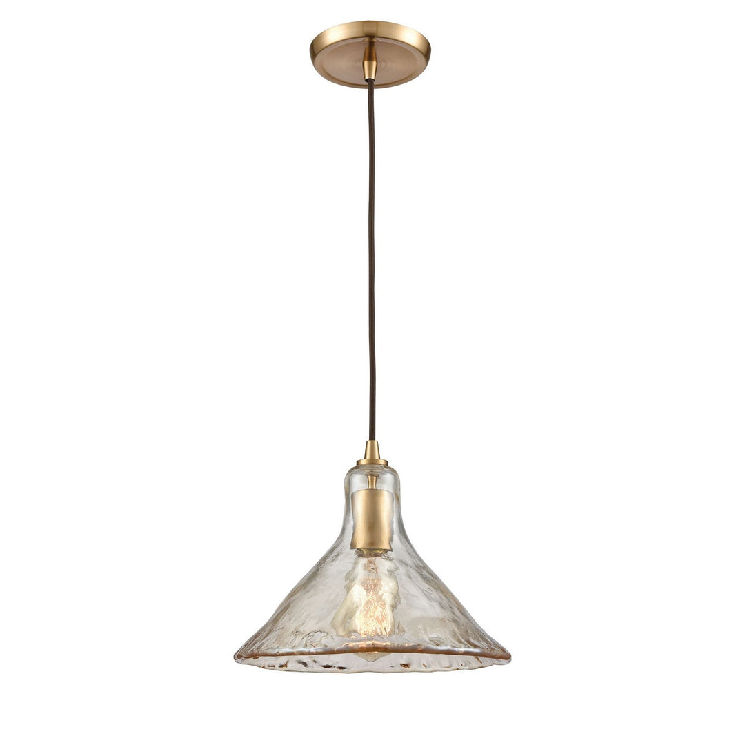 Elk Hand Formed Glass 10486/1 Pendant Light - Satin Brass