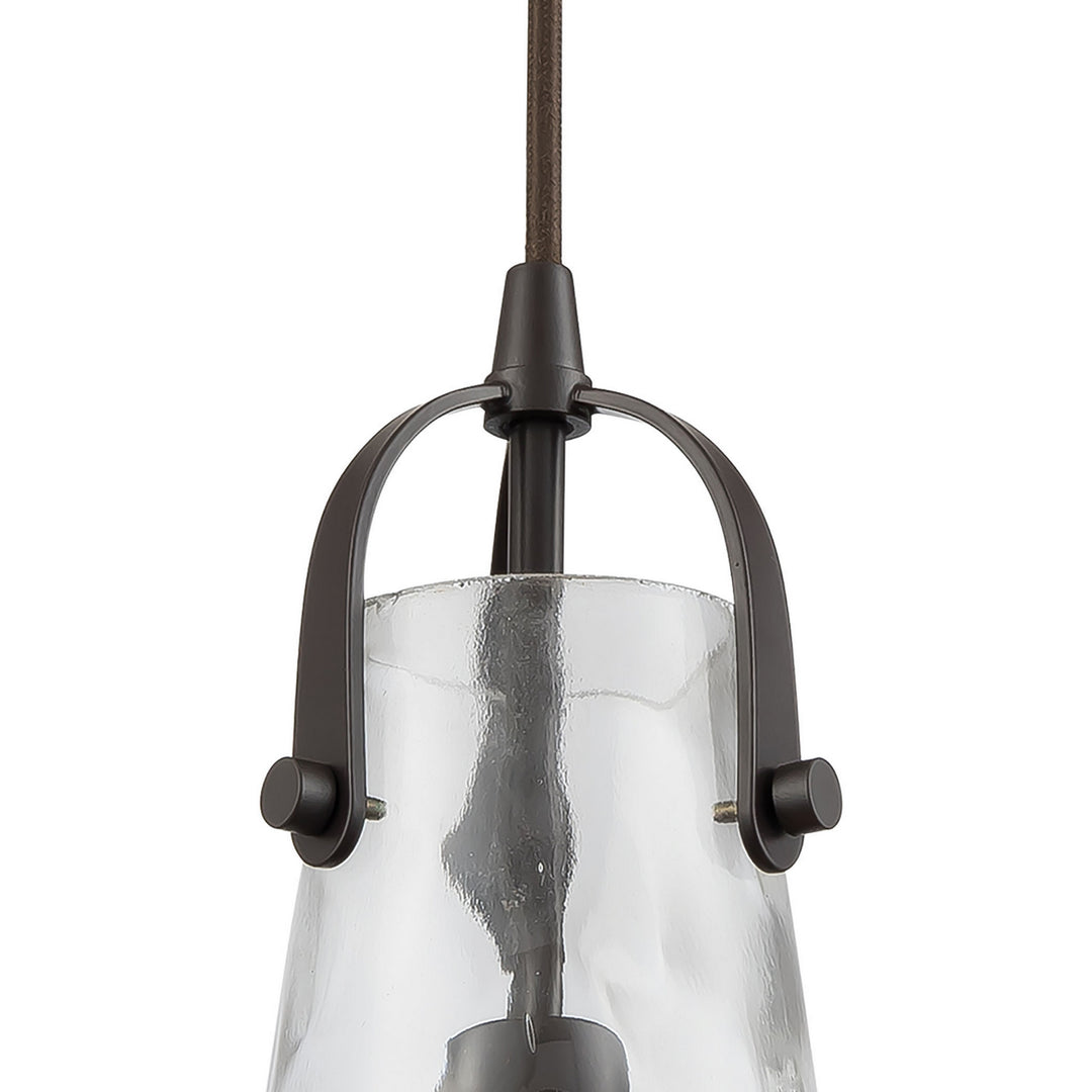 Elk Hand Formed Glass 10555/3LP Pendant Light - Oil Rubbed Bronze