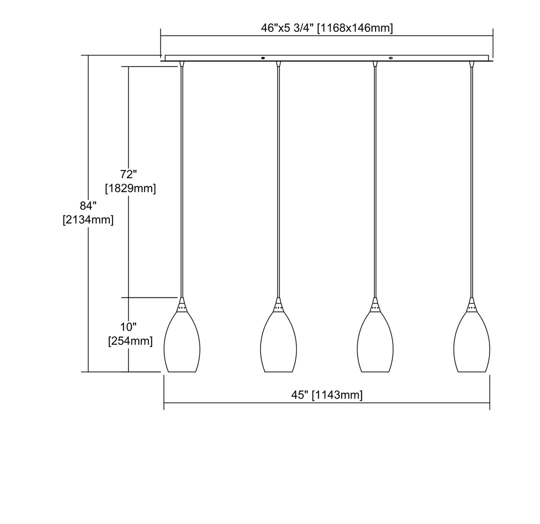 Elk Collanino 10630/4LP Pendant Light - Satin Nickel