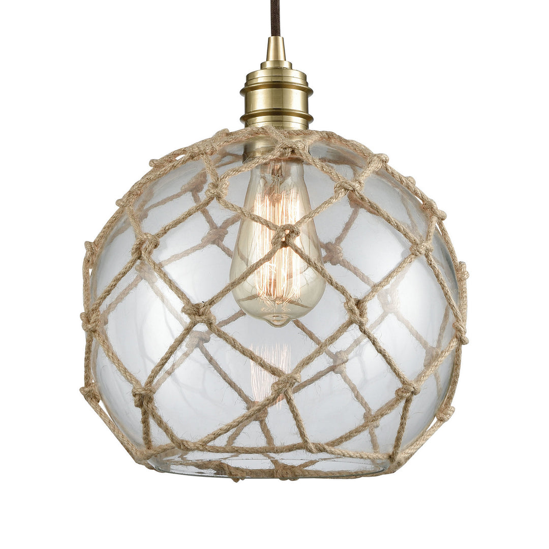 Elk Dragnet 10713/1 Pendant Light - Satin Brass