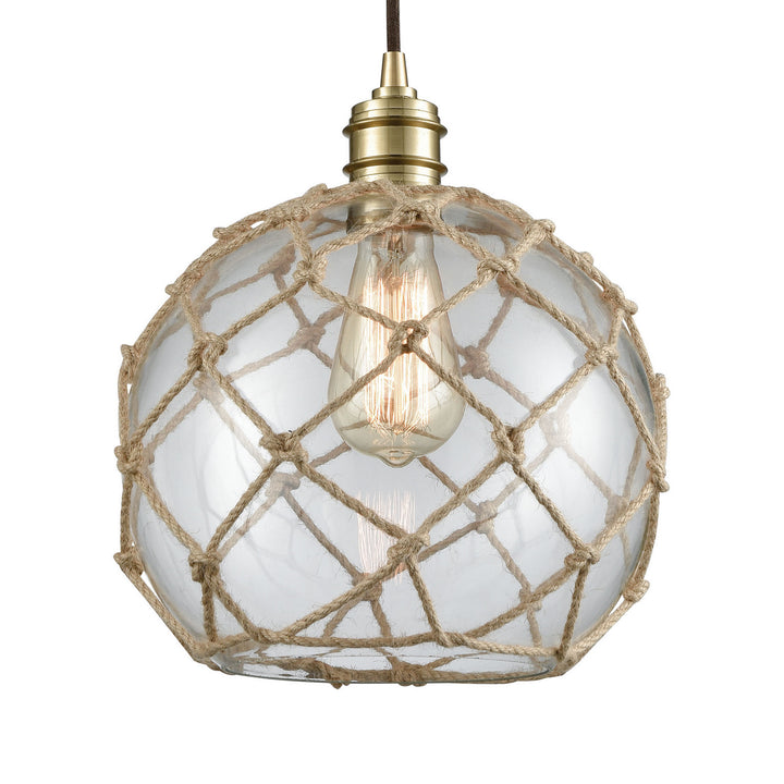 Elk Dragnet 10713/1 Pendant Light - Satin Brass
