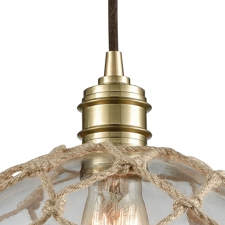 Elk Dragnet 10713/1 Pendant Light - Satin Brass