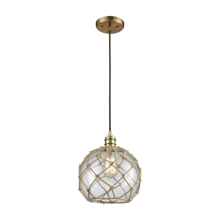 Elk Dragnet 10713/1 Pendant Light - Satin Brass