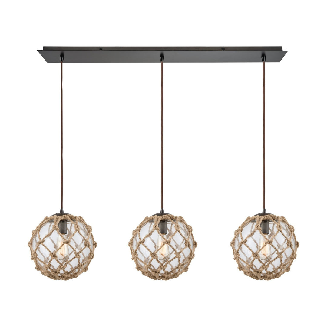 Elk Coastal Inlet 10715/3LP Pendant Light - Oil Rubbed Bronze