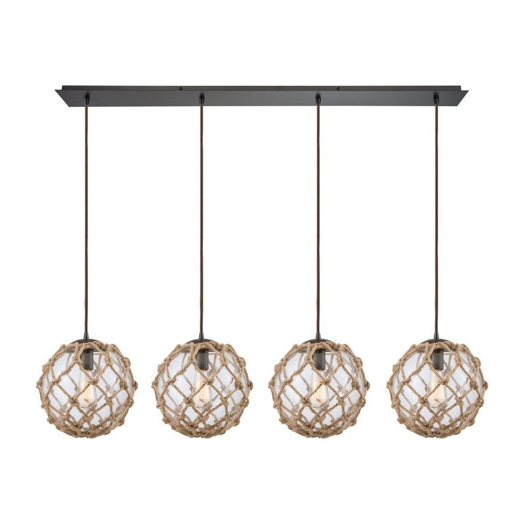 Elk Coastal Inlet 10715/4LP Pendant Light - Oil Rubbed Bronze